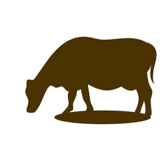 Cow collection vector silhouette
