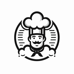 vector illustration of cooking hat and logo