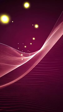 Burgandy Red and Gold Abstract Wave Background 