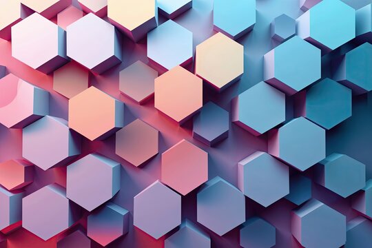 Minimalist Hexagonal Gradient Design for Engaging Digital Banner Backgrounds