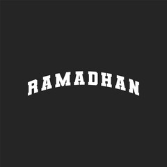 Ramadhan Typography T shirt Design Print
