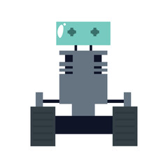 Vector image of a robot icon with a white background