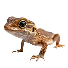 Fototapeta premium Close-up of a detailed lizard on a transparent background