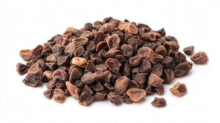 Obraz premium Dried Dates Fruit Pile on White Background