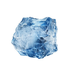 Fototapeta premium Glacial ice chunk with vibrant blue hues