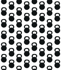 Vector seamless pattern of hand drawn sketch doodle weigh isolated on white background