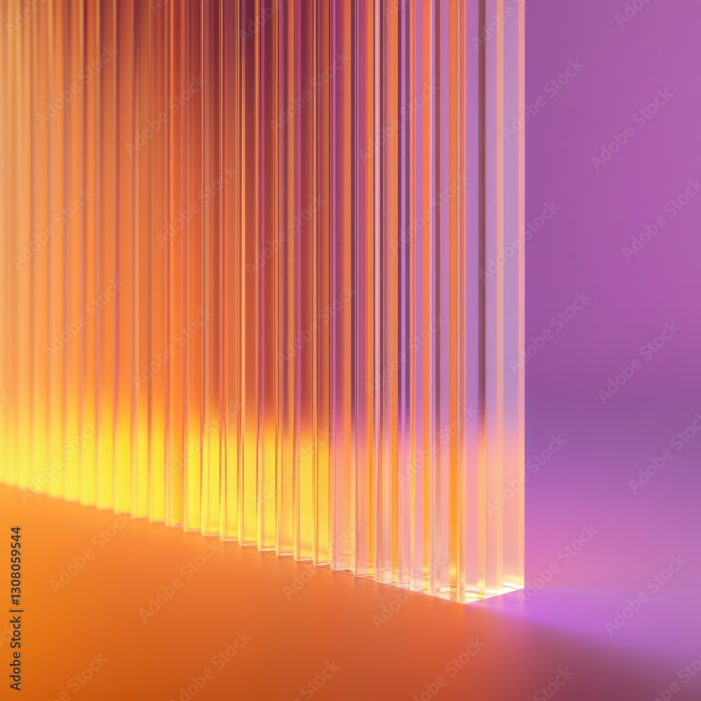 Poster abstract colorful gradient background with vertical translucent stripes creating a modern and artist
