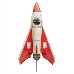 Red and White Rocket Ship 