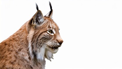 Fototapeta premium the european lynx or eurasian lynx lynx lynx isolated on white background