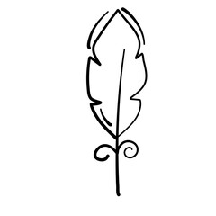 Graphical mono line feathers
