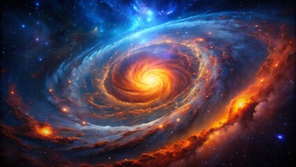 Obraz premium Cosmic Dust and Starlight: A Breathtaking Galaxy Panorama