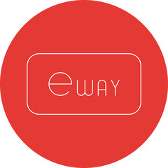 Eway icon single vector illustration
