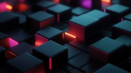 Obraz premium Vibrant Gradient Light on Square for Design