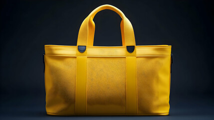 Stylish Yellow Tote Bag Product Photography