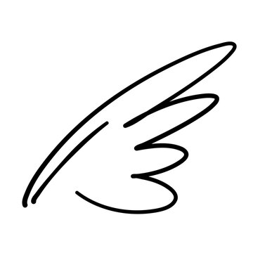 recommend clip art: Doodle outline sketch angel wings
                    