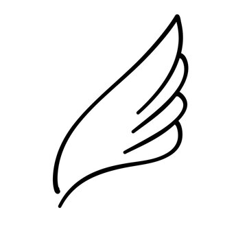 recommend clip art: Doodle outline sketch angel wings
                    