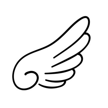 recommend clip art: Doodle outline sketch angel wings
                    