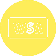 Visa icon single vector illustration