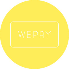 Wepay icon single vector illustration