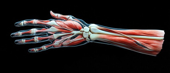 Female hand wrist anatomy connective tissue