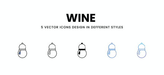 Wine  vector icons set stock illustration