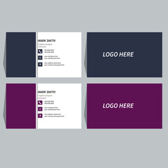 creative corporate & business card  vector template design, geometric & abstract business card,  editable vector  template design.