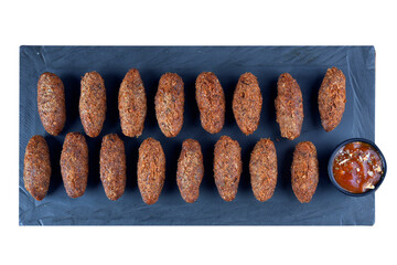 cod cake meat kebab healthy food with protein taste