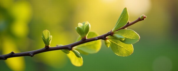 Close-up of fresh willow buds in soft early spring light, branches, close-up