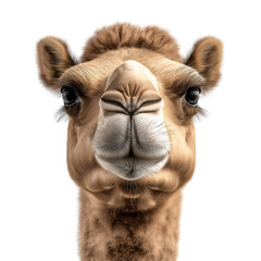 Obraz premium Cute Camel Portrait: Exploring the Unique Features of this Gentle Wildlife Mammal in its Natural Desert Habitat
