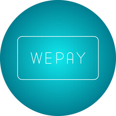 Wepay icon single vector illustration