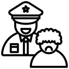 Racial Profiling Outline Icon