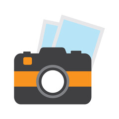 Vector image of a camera icon with white background