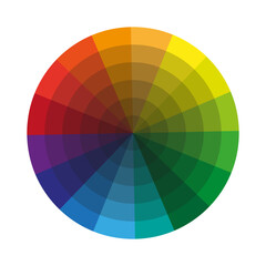Obraz premium Color wheel. Spectrum circle. Gradient palette. Vector illustration.