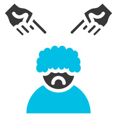 Stigma Glyph Blue Grey Icon