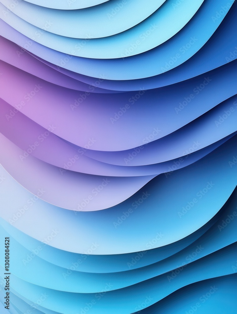 Fototapete Futuristic layered paper art design blending cool tones with digital grid for cyber politics and digital rights representation Generative AI