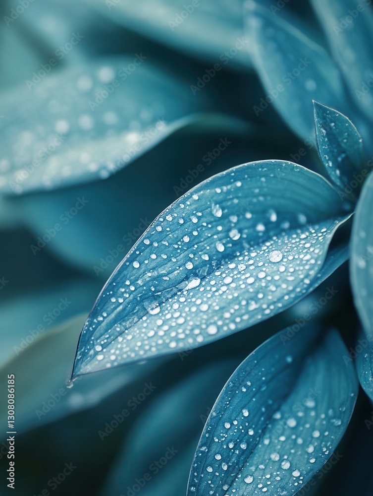 Poster enigmatic nature reveals feelings of melancholy through muted blues and grays in a tranquil setting 
