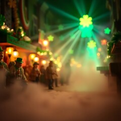 Fototapeta premium people walking on the street at night