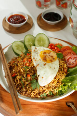 fried noodles on the table