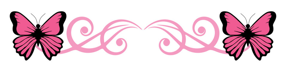 editable beautiful butterfly with swirls vector, perfect for elegant designs, decorations, and artistic projects. Ideal for nature, beauty, and ornamental themes