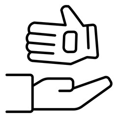 Safety Gloves Protection outline icon