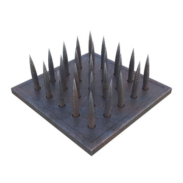 Old Dungeon Trap Tile, 3d illustration isolated on white background