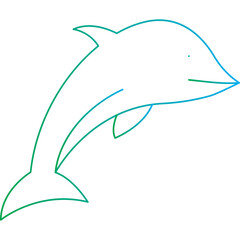 Dolphin icon single vector illustration