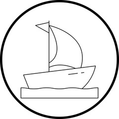 Small Boat icon single vector illustration