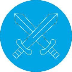 Swords icon single vector illustration
