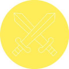 Swords icon single vector illustration