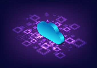 Abstract background with cloud network