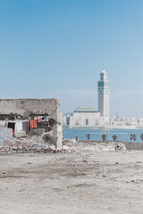  Hassan II Mosque in Casablanca, Morocco, vs poverty