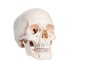 human skull isolated on white