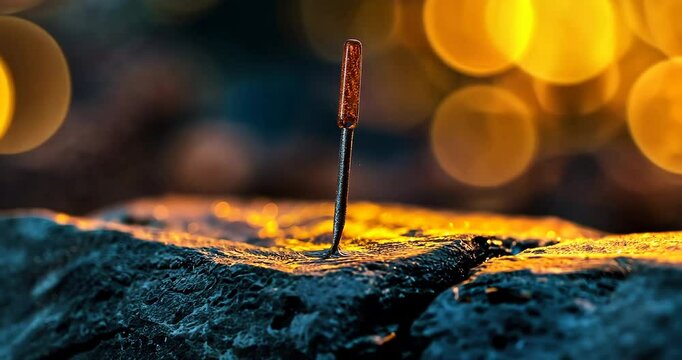 Nail Dropping on Stone in Echo