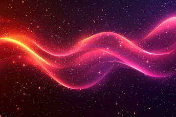 A vibrant abstract wave design with stars, evoking a sense of motion and energy.